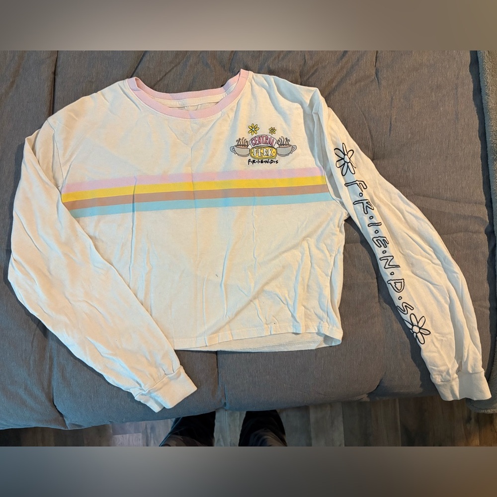 FRIENDS Kids Long Sleeve Shirt - White, Pink, and Yellow